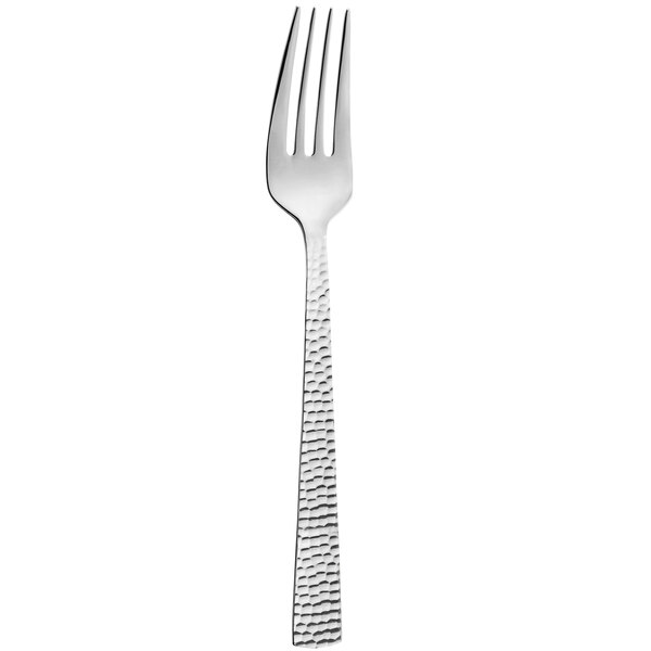 An Amefa Felicity stainless steel dessert fork with a silver handle.