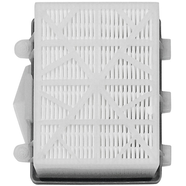 A white Tornado HEPA filter cartridge with a grid on top.