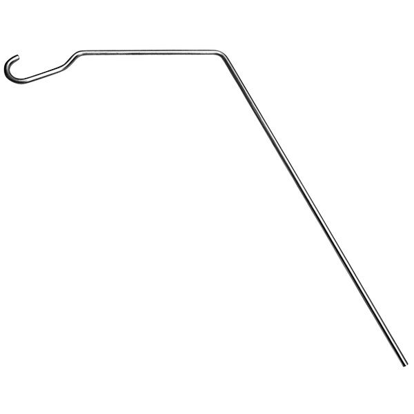 A long metal support rod with a hook on the end.