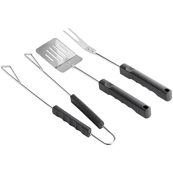 Mr. BarBQ 3Piece Barbeque Tool Set with Spatula, Fork, and Tongs