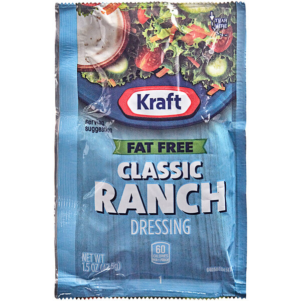 Kraft FatFree Ranch Dressing Packet 1.5 oz. 60/Case