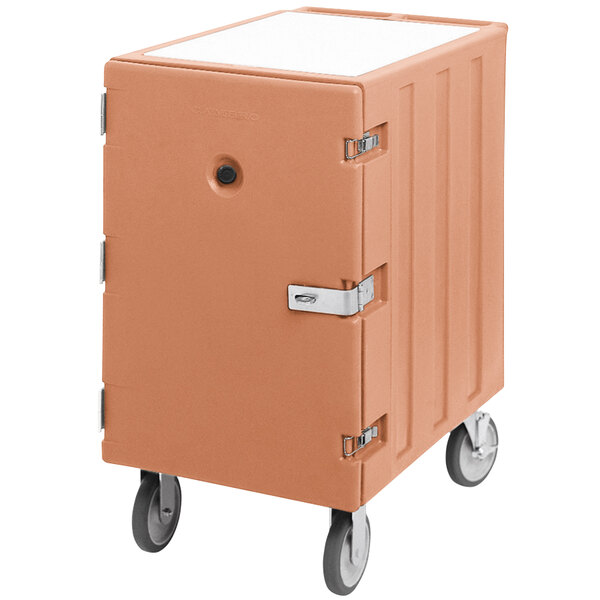 Cambro 1826LTCSP157 Camcart Coffee Beige Mobile Cart for 18" x 26" Sheet Pans and Trays with Security Package