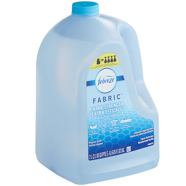 A jug of Febreze Extra Strength Fabric Refresher and Deodorizer.