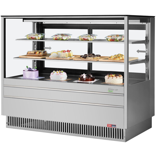 Turbo Air TCGB60UFSN 60" Stainless Steel Flat Glass Refrigerated