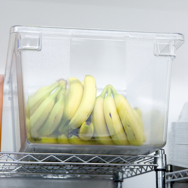 Rubbermaid FG332800CLR Clear Polycarbonate Food Storage Box 26" x 18
