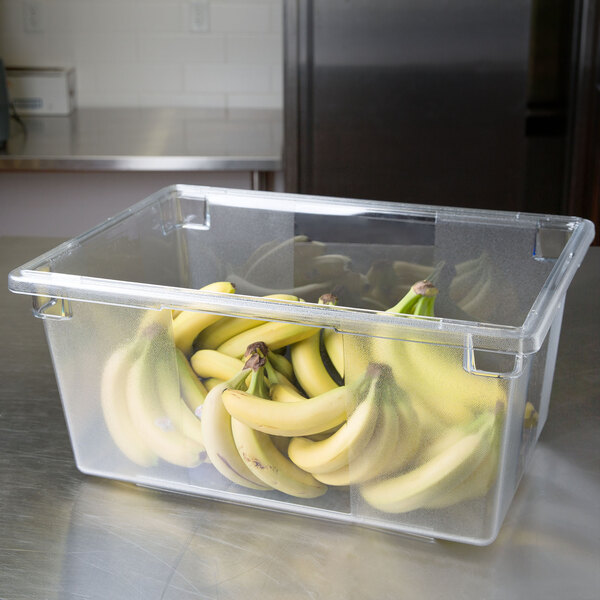 Rubbermaid FG332800CLR Clear Polycarbonate Food Storage Box 26" x 18