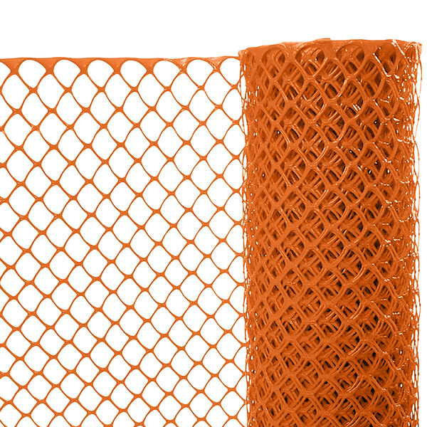 A roll of Cortina orange diamond pattern safety fencing.