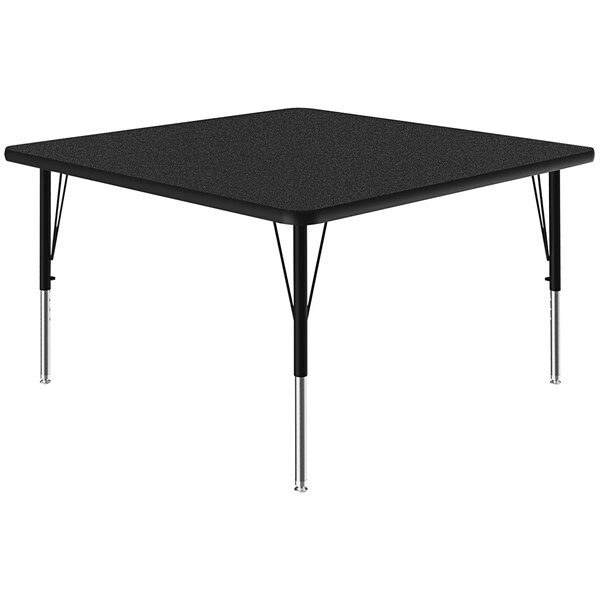 Correll 36″ Square Black Granite 19″ – 29″ Adjustable Height Thermal-Fused Laminate Top Activity Table