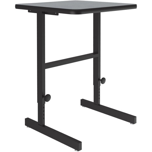 Correll 20″ x 24″ Gray Granite Thermal-Fused Laminate Top 34″ – 42″ Adjustable Standing Height Work Station