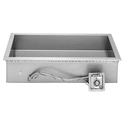 Wells 5PHT500 Bain Marie Style 5 Pan DropIn Hot Food Well with Drain Top Mount, Thermostat