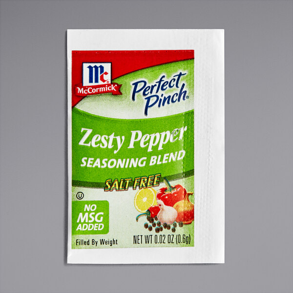McCormick Perfect Pinch Zesty Pepper Seasoning Blend 0.02 oz. Packet