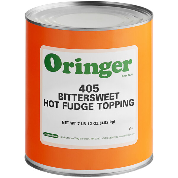 Oringer Bittersweet Fudge Dessert / Sundae Topping 10 Can