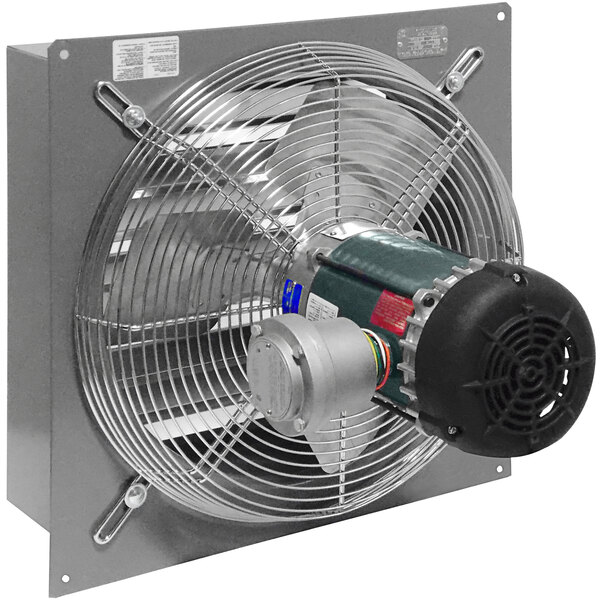 A Canarm metal 1-speed standard wall exhaust fan.