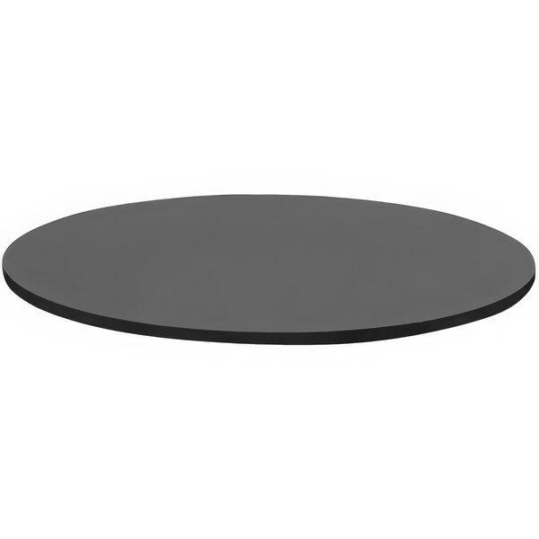 Correll 30″ Round Black Granite Finish Thermal-Fused Laminate Bar & Cafe Table Top