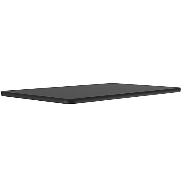 A black rectangular Correll table top with a granite finish.