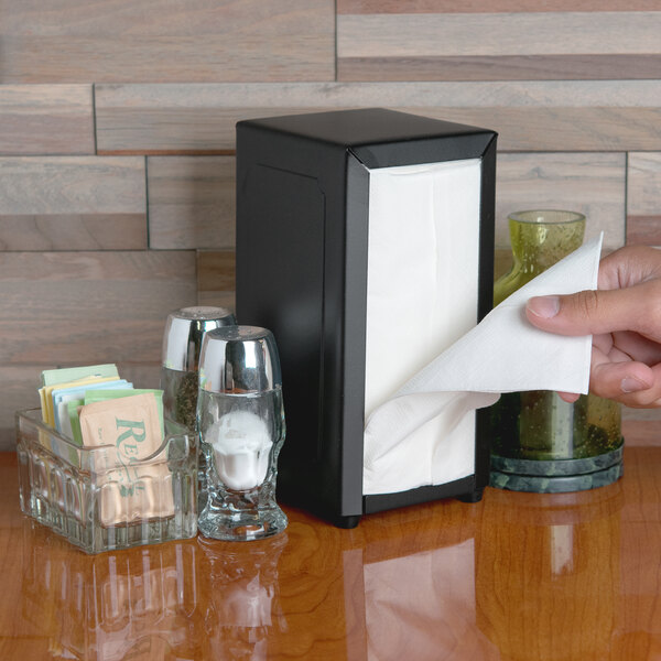 Tablecraft 2212 Tallfold Napkin Dispenser Black