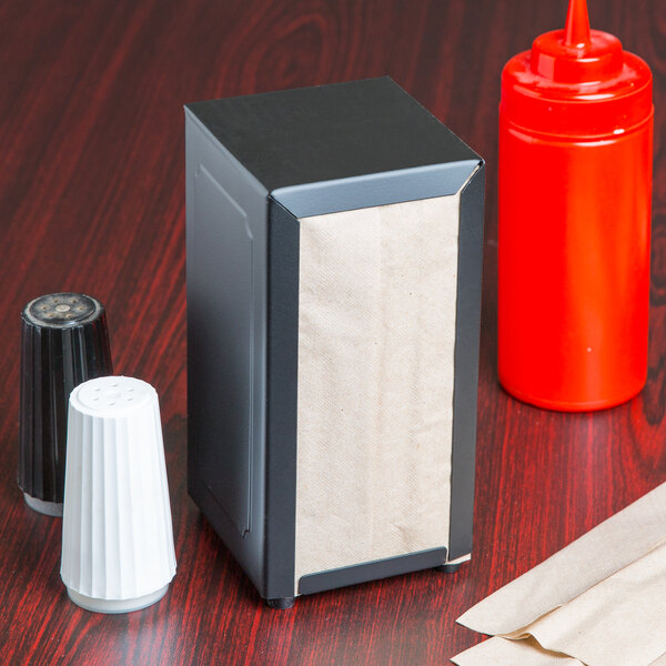Tablecraft 2212 Tallfold Napkin Dispenser Black