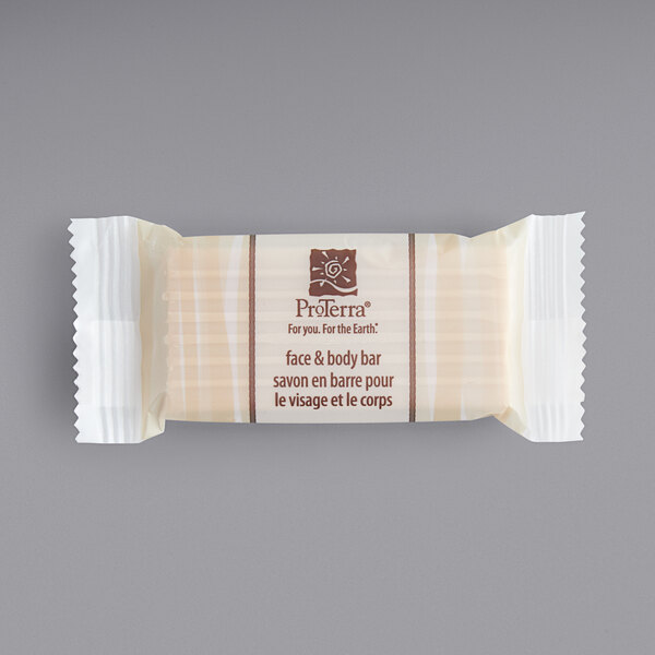 ProTerra 0.72 oz. Honey and Vanilla Face and Body Soap Bar 450/Case