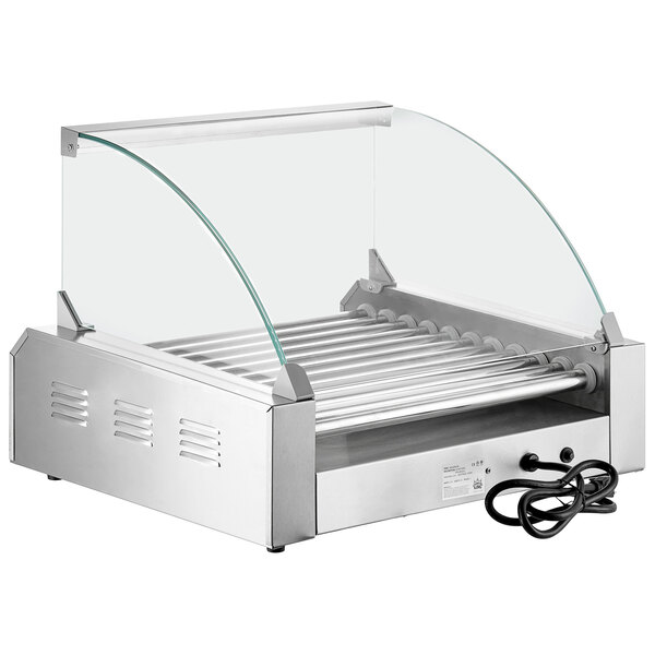 HDRG30GSG Glass Sneeze Guard for 30 Hot Dog Roller Grills - Carnival King HDRG30GSG Glass Sneeze Guard for 30 Hot Dog Roller Grills - Carnival King
