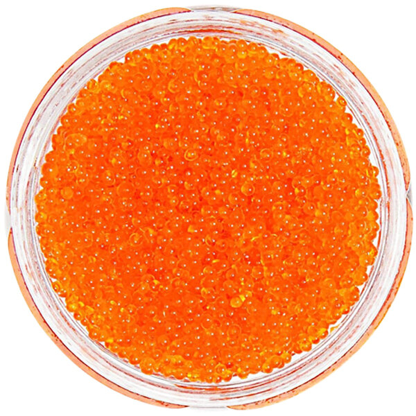 A bowl of Bemka orange tobiko.