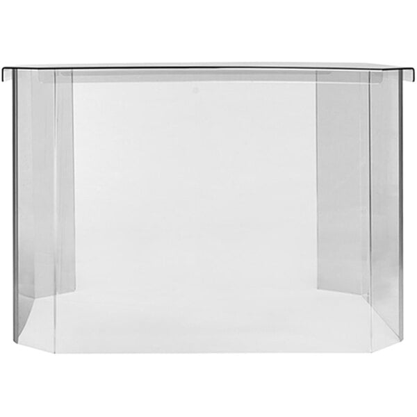 A clear plastic box with a clear top.