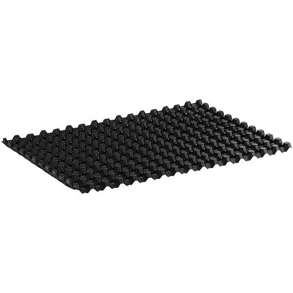 A black plastic Bonar Plastics Polar false floor with small holes.