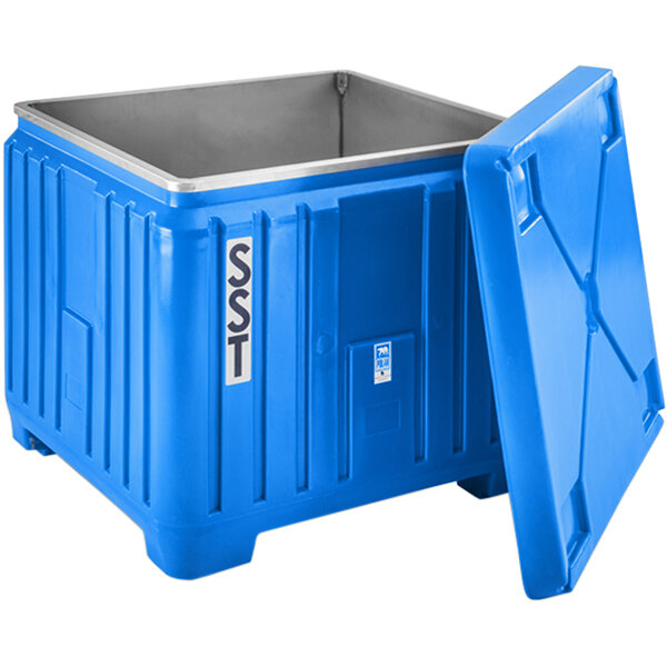 Bonar Plastics PB27SS Polar 27 Cu. Ft. Dry Ice Box with Removable Lid and Stainless Steel Liner