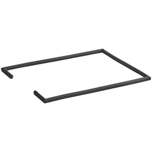 A black rectangular gasket with a black rectangular frame.