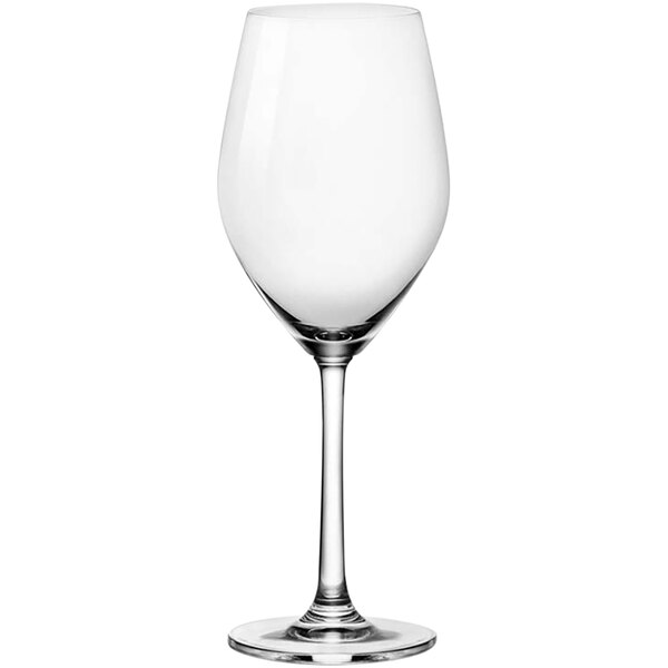 An Anchor Hocking Sondria wine glass with a stem.