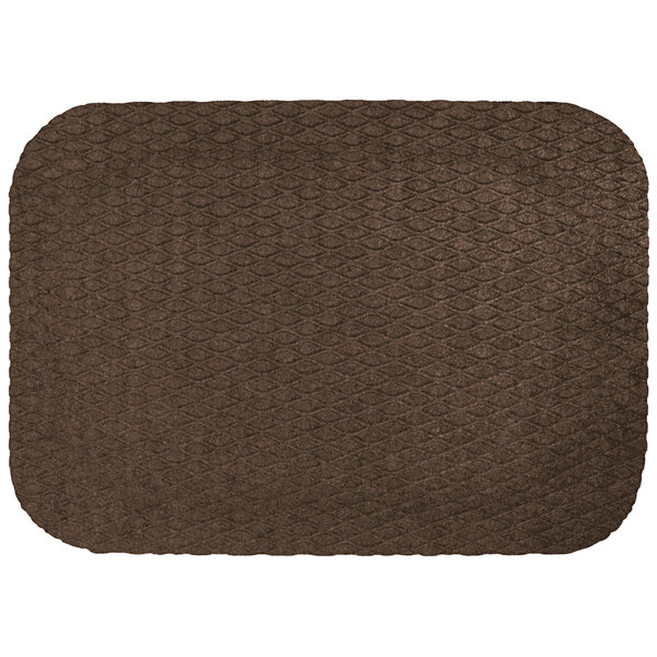 A cocoa brown Hog Heaven Fashion floor mat with a diamond pattern.