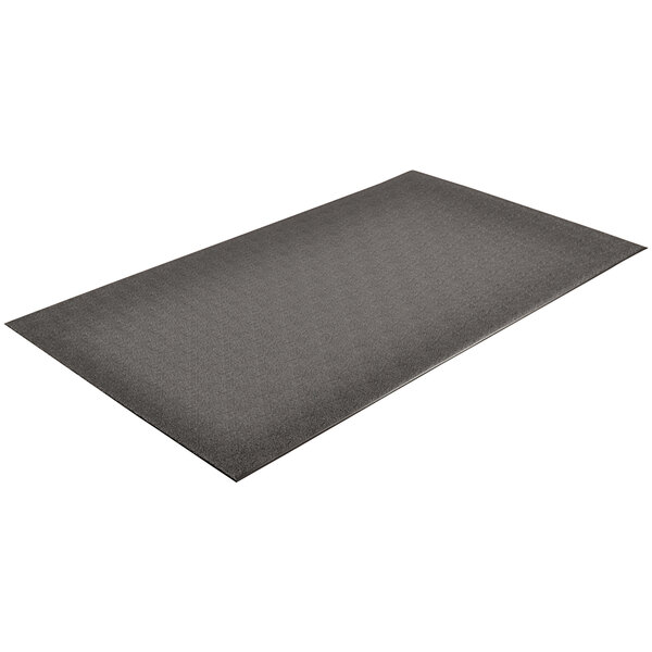 A black rectangular Notrax anti-fatigue mat with a pebble pattern.