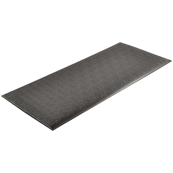 A black rectangular Notrax Sof-Tred anti-fatigue mat with a gray pattern on a white background.