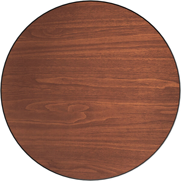 Lancaster Table & Seating 30" Round Reversible Walnut / Oak Laminated