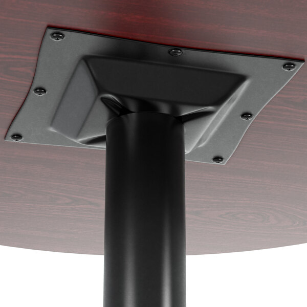 Lancaster Table & Seating 36" Round Reversible Cherry / Black Laminated