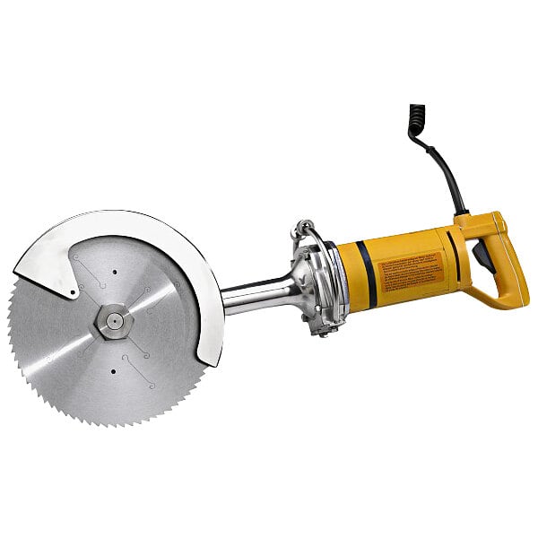 An EFA electric bone saw with a yellow handle.