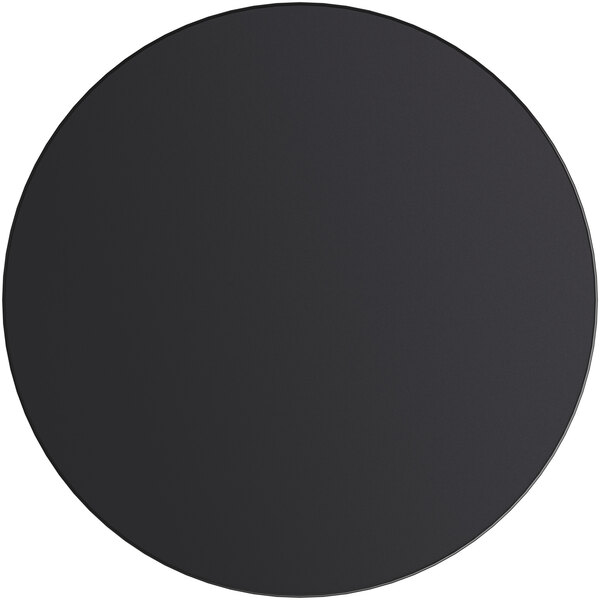 Lancaster Table & Seating 24" Round Reversible Cherry / Black Laminated