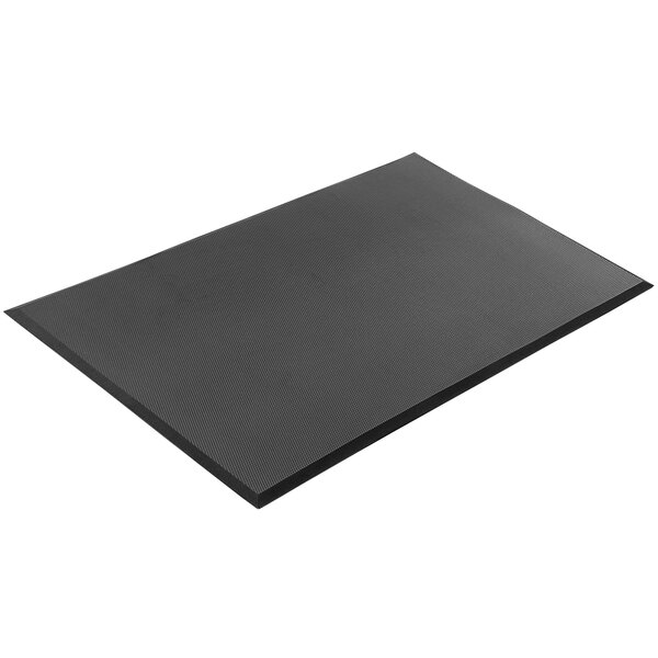 A black rectangular Notrax Superfoam Revive anti-fatigue mat.