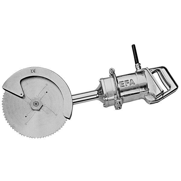 An EFA electric meat and bone breaking saw with a circular blade.