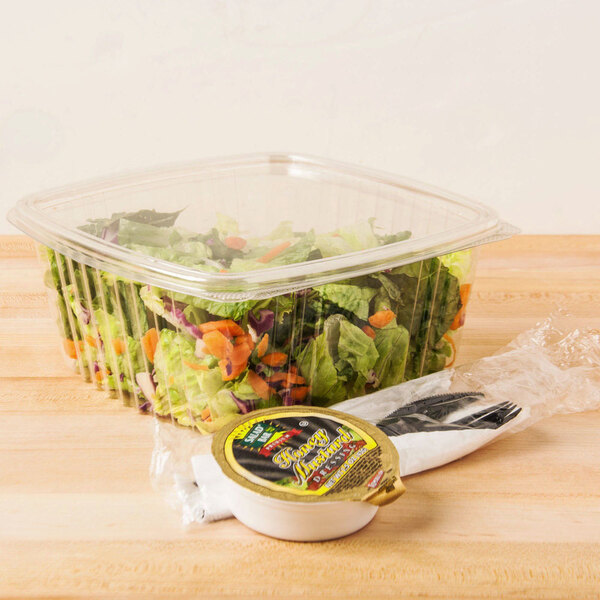 Genpak 64 oz. Clear Hinged Deli Container 100/Pack