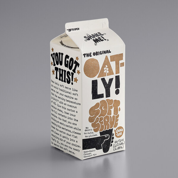 Oatly PlantBased Chocolate Oat Milk Soft Serve Base 4.75 lb. 6/Case