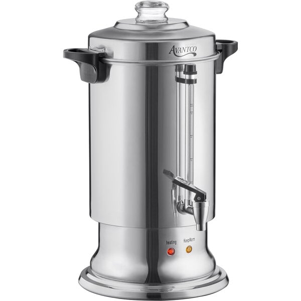 AROMA ACU-140S Stainless Steel/Black Stainless Steel 40-Cup Coffee Urn 