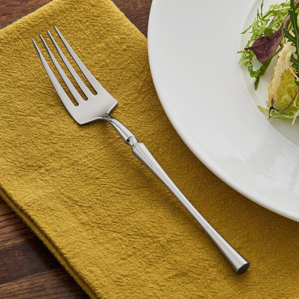 An Acopa Hepburn salad/dessert fork on a plate.