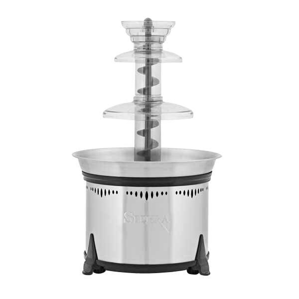 A Sephra Classic stainless steel chocolate fountain with three tiers.