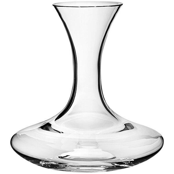 A Franmara Pomerol crystal decanter with a curved neck.