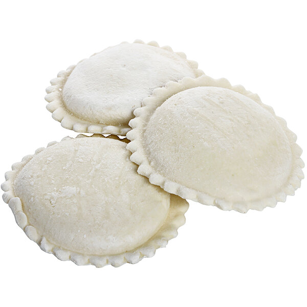 Bernardi Jumbo Round Durum Flour Cheese Ravioli on a white background.