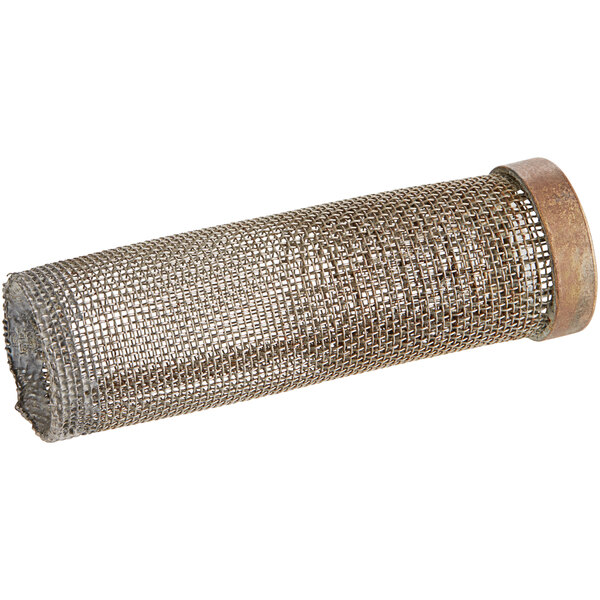 A close-up of the metal mesh flame arrester for Justrite safety cans.