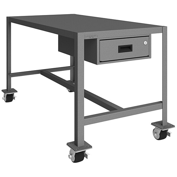 Durham Mfg 24" x 48" 1 Shelf Mobile Machine Table with Drawer
