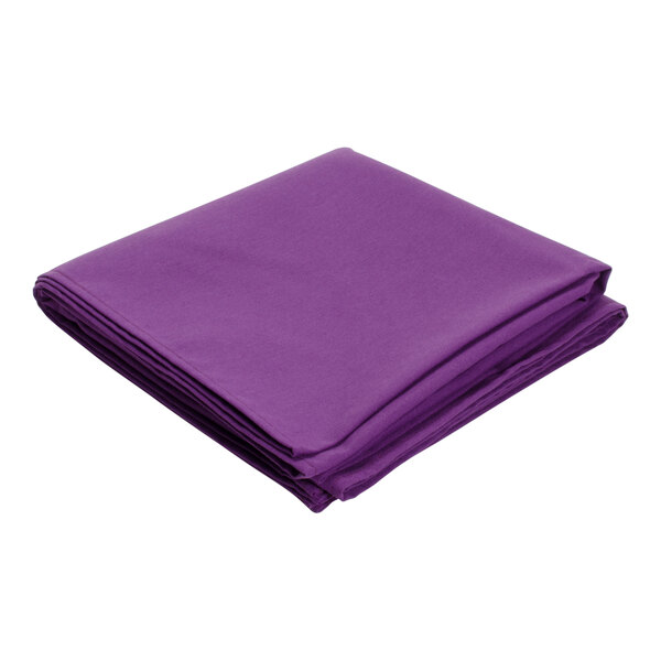 Intedge 36" x 36" Square Purple Hemmed 65/35 Poly/Cotton Blend Cloth