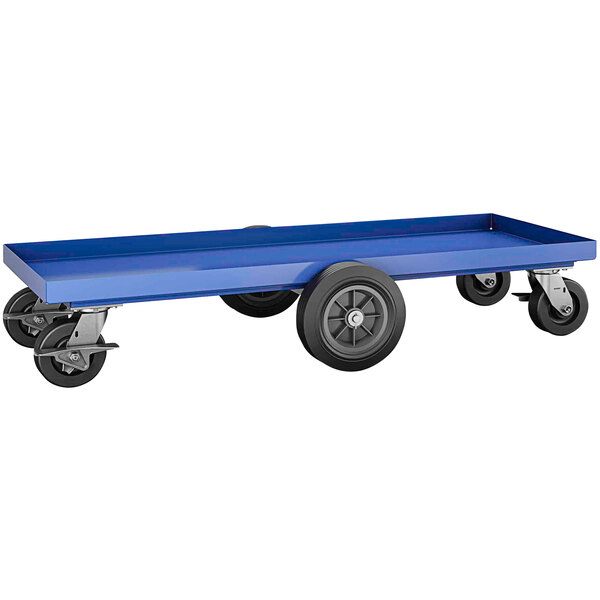 A blue Champion Tool Storage maintenance cart with black wheels.
