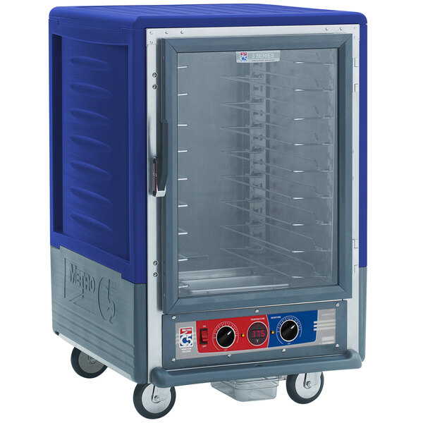 Metro C535-MFC-U-BU C5 3 Series Heated Holding and Proofing Cabinet with Clear Door - Blue